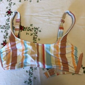 striped bikini top